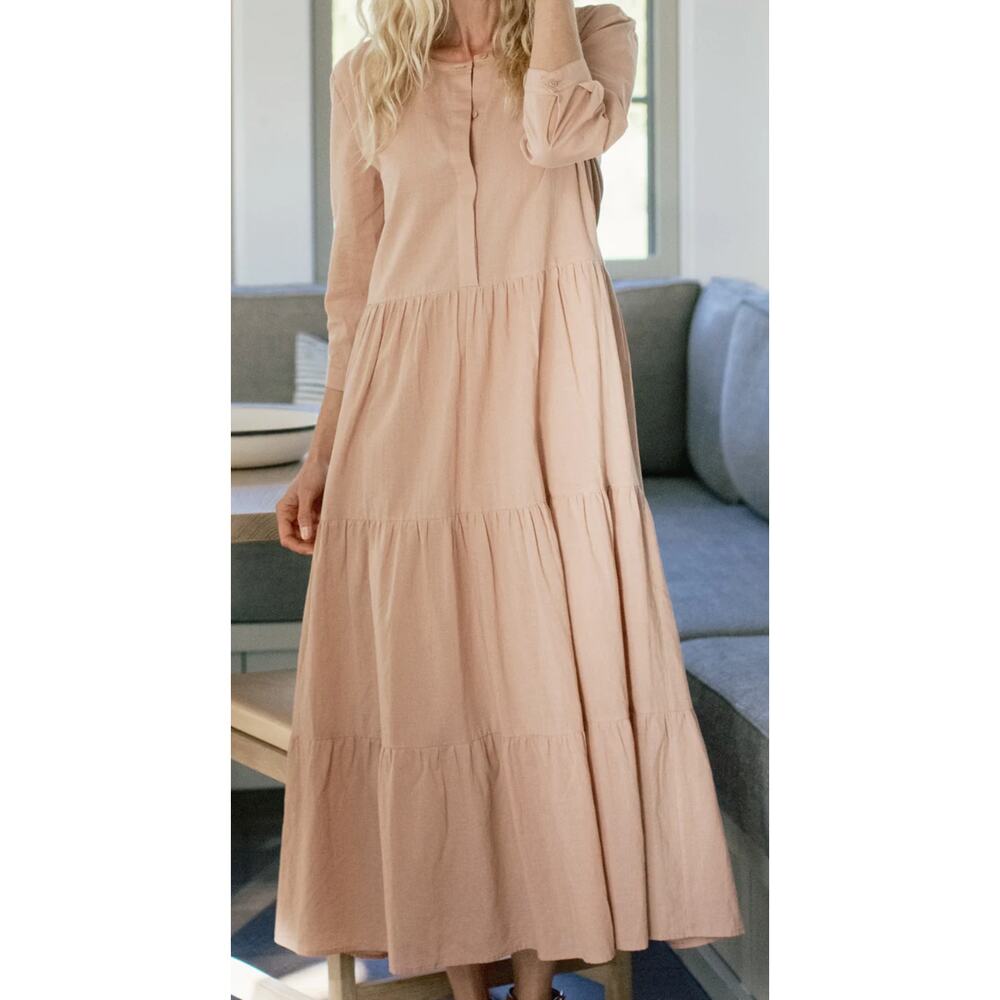 Jenni Kayne Blush Tiered Midi Dress